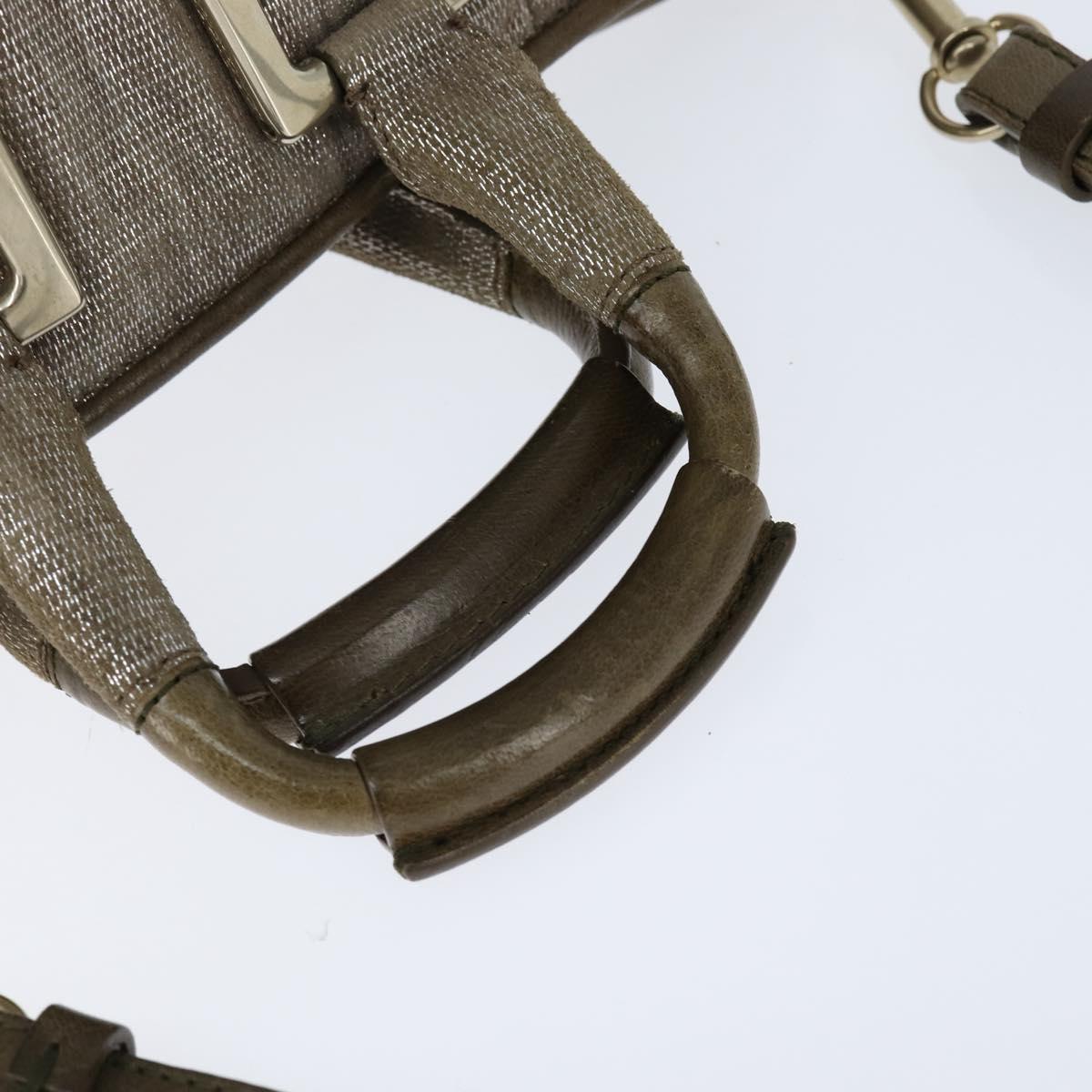 Chloe Etel Hand Bag Leather 2way Beige Gold Auth gh1152