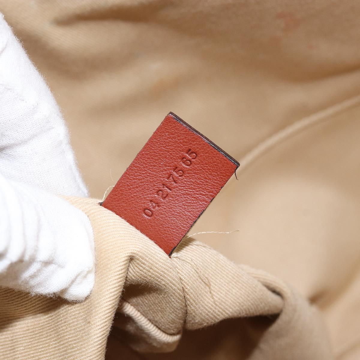 Chloe Woody La Tote Bag Canvas Leather Beige Brown Auth gh1153