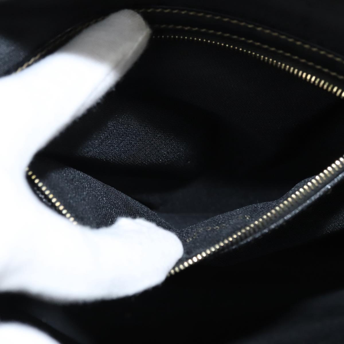 FENDI Pecan Canvas Hand Bag PVC 2way Black Brown Auth gh1157