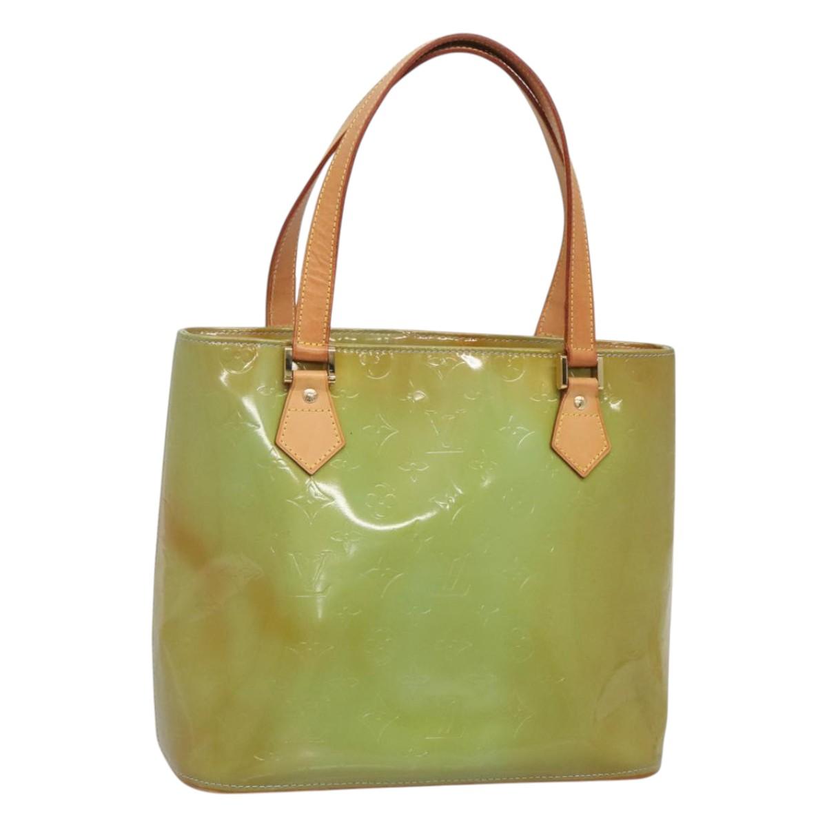 LOUIS VUITTON Monogram Vernis Houston Hand Bag Baby Blue M91005 LV Auth gh116