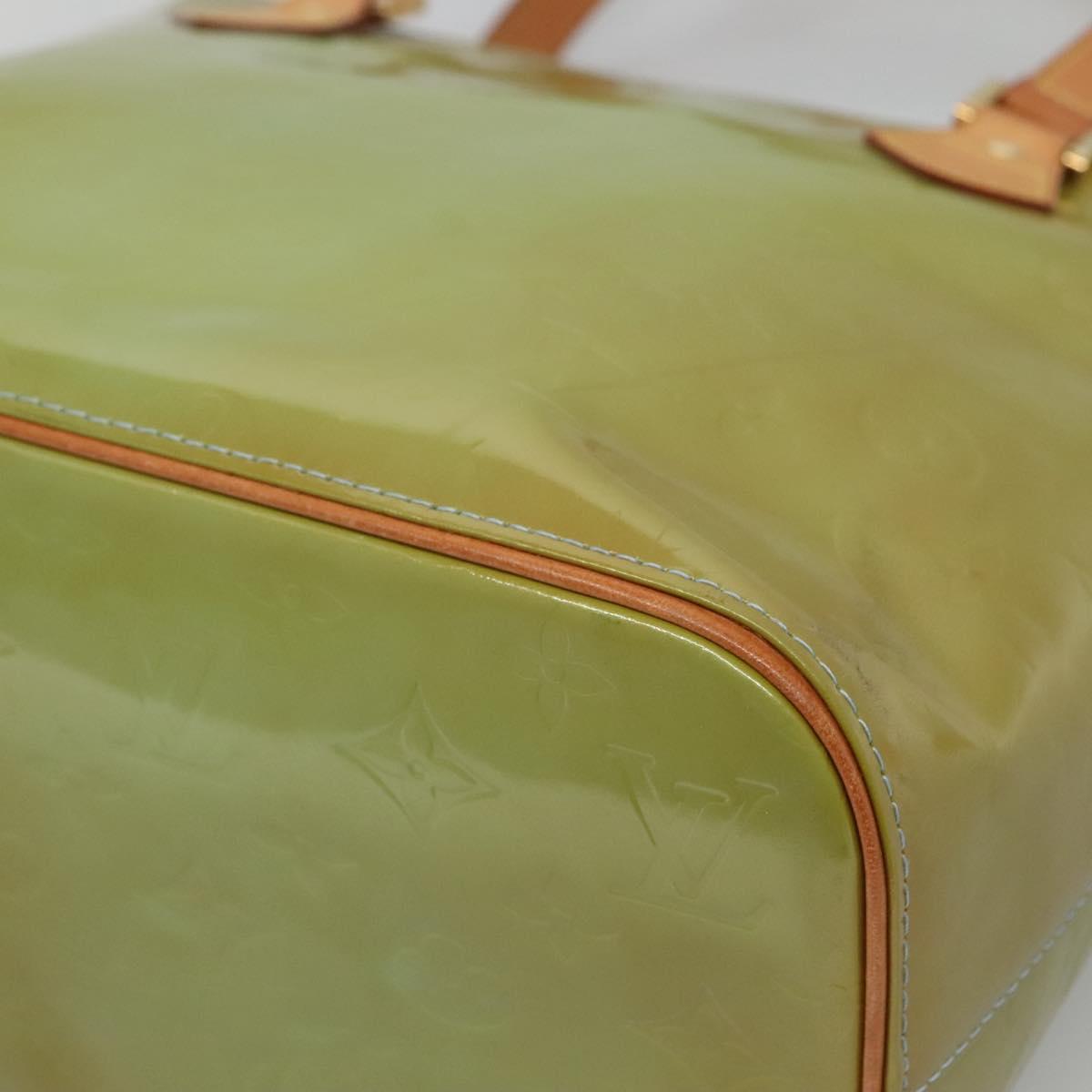 LOUIS VUITTON Monogram Vernis Houston Hand Bag Baby Blue M91005 LV Auth gh116