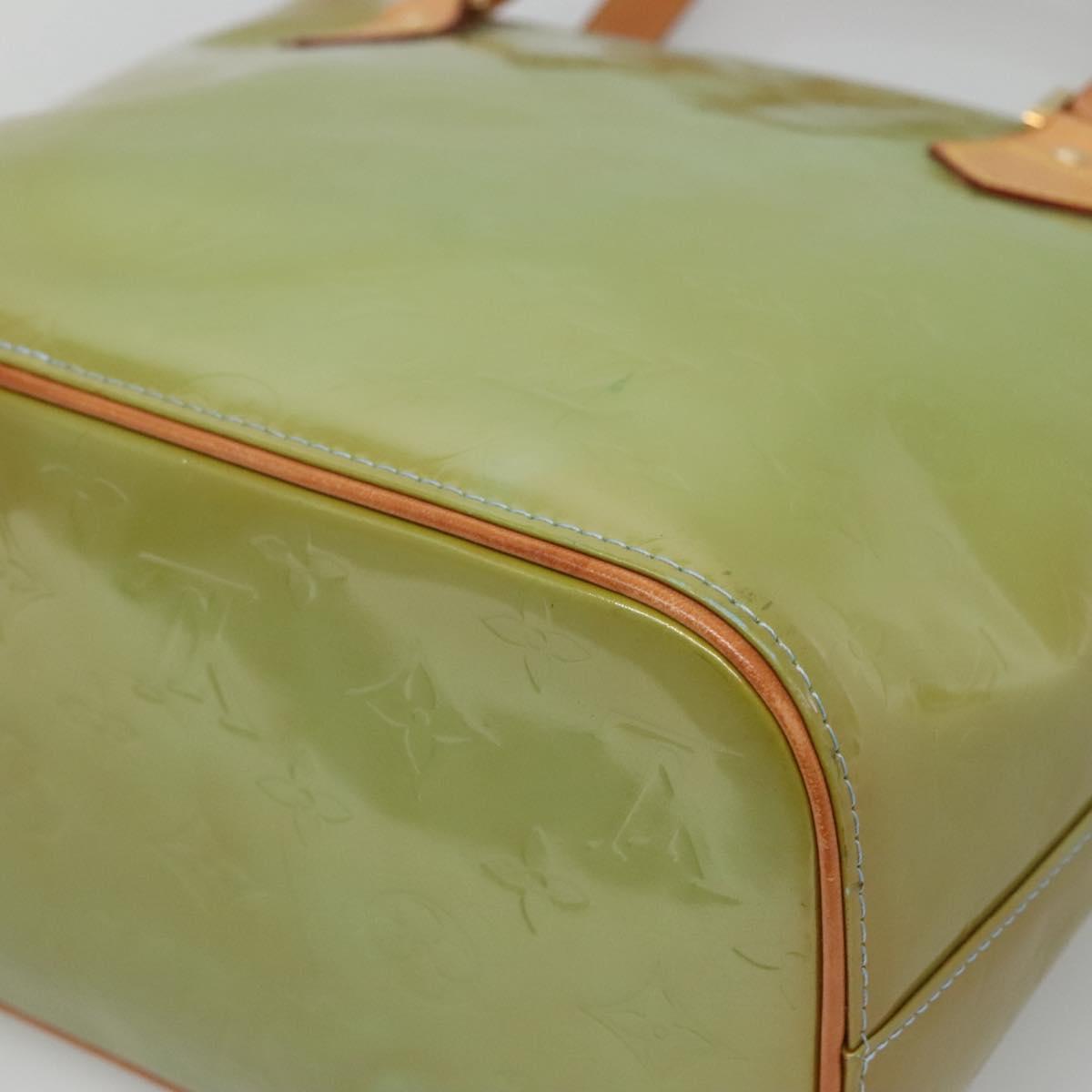 LOUIS VUITTON Monogram Vernis Houston Hand Bag Baby Blue M91005 LV Auth gh116