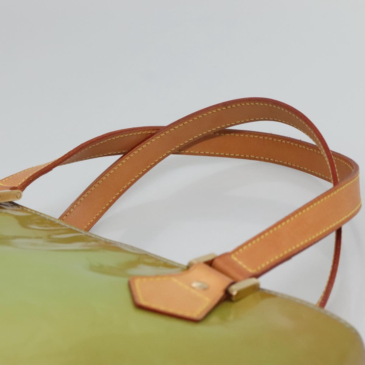 LOUIS VUITTON Monogram Vernis Houston Hand Bag Baby Blue M91005 LV Auth gh116