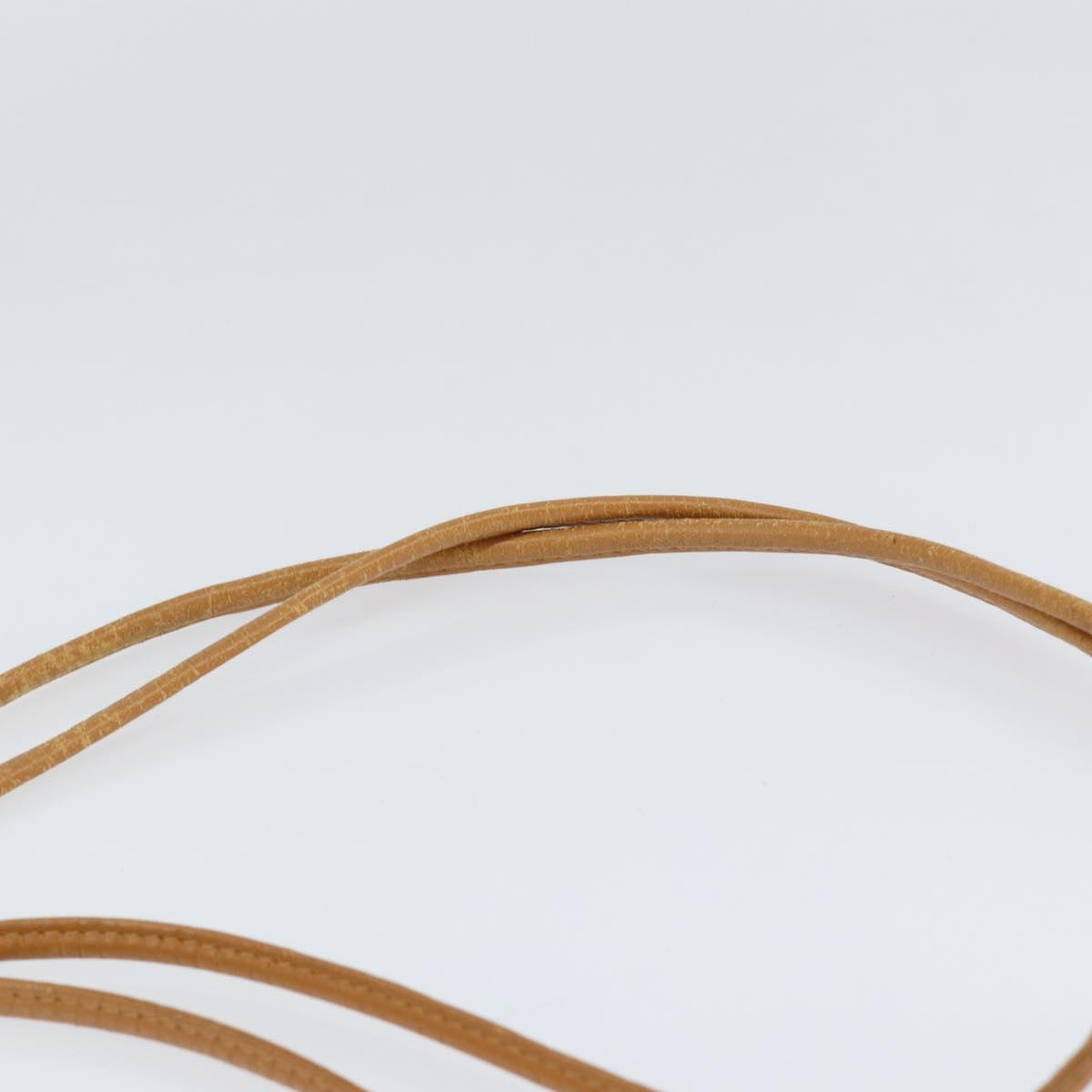 SAINT LAURENT Shoulder Bag Leather Black Gold Auth gh1165