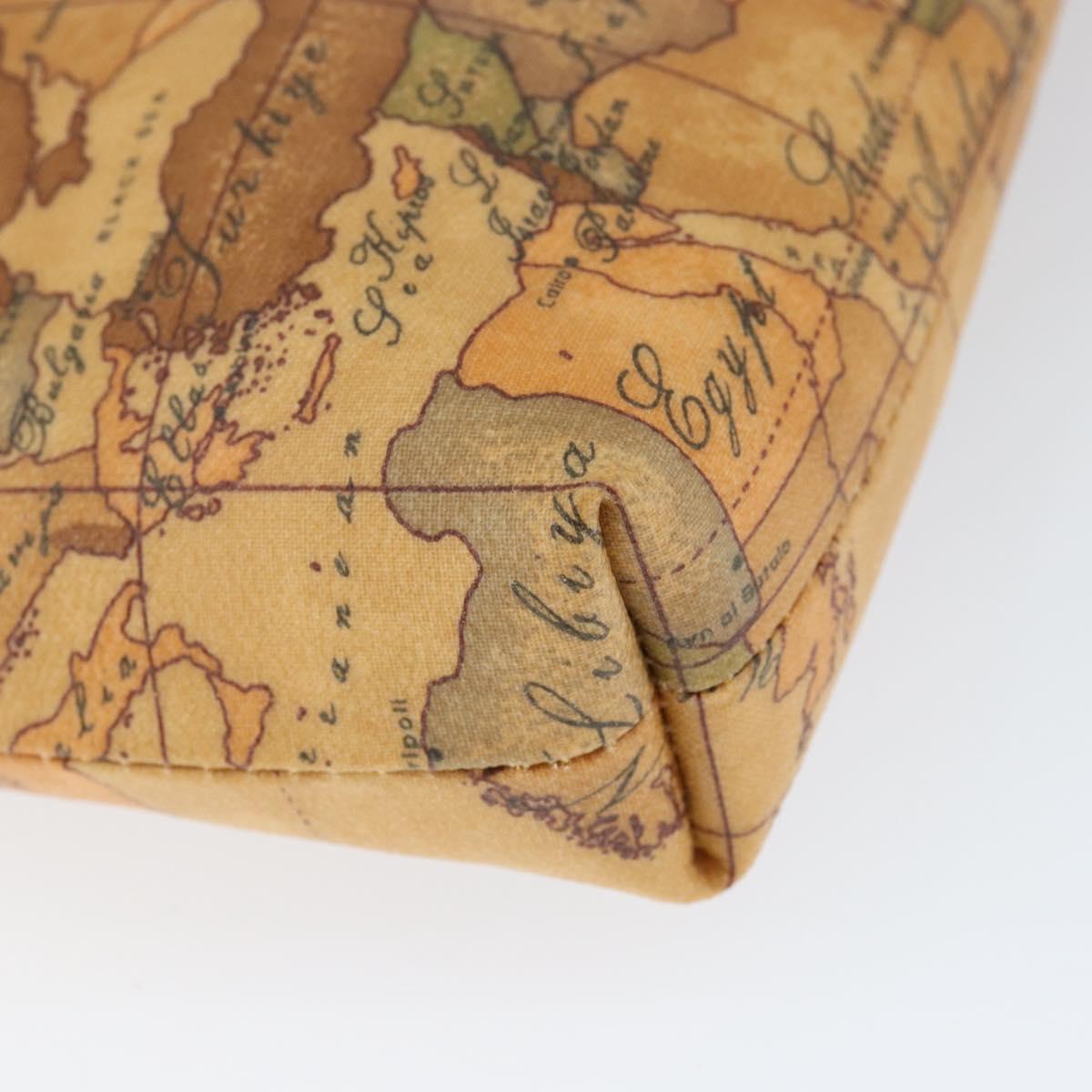 PRIMA CLASSE Shoulder Bag Leather PVC Beige Gold Auth gh1167