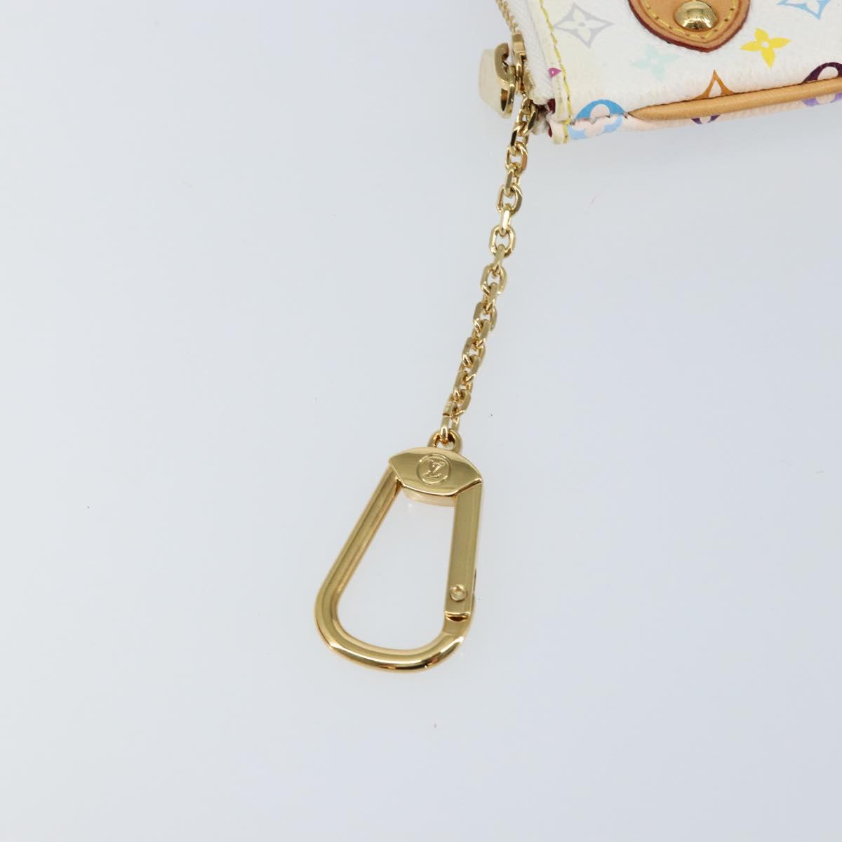 LOUIS VUITTON Monogram Multicolor Pochette MM Pouch White M60028 LV Auth gh1170V