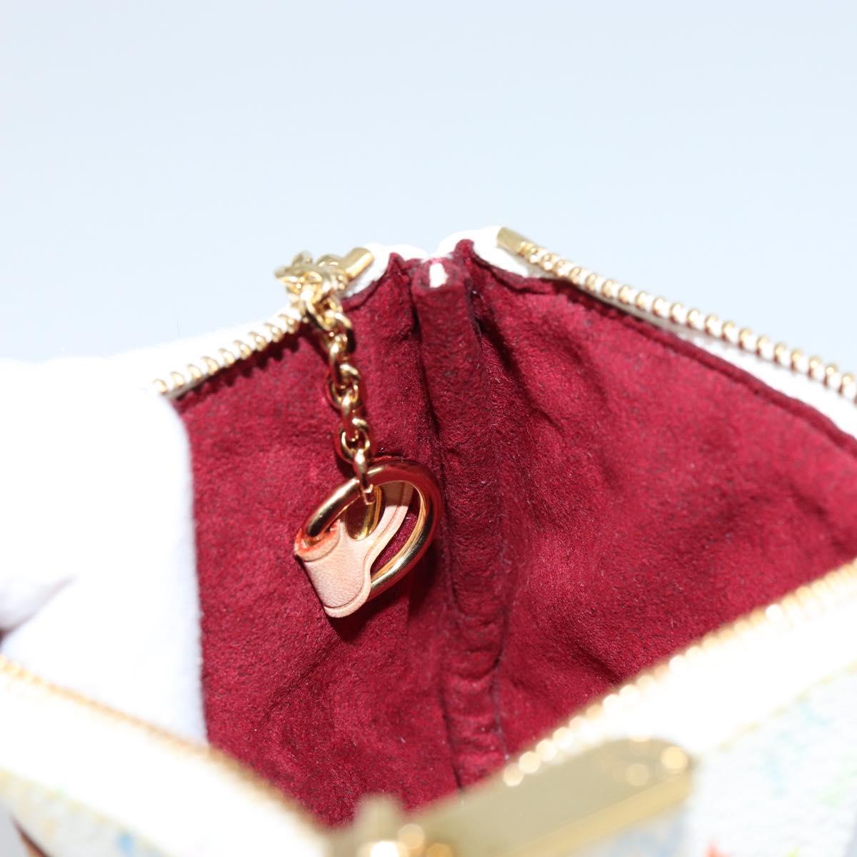 LOUIS VUITTON Monogram Multicolor Pochette MM Pouch White M60028 LV Auth gh1170V