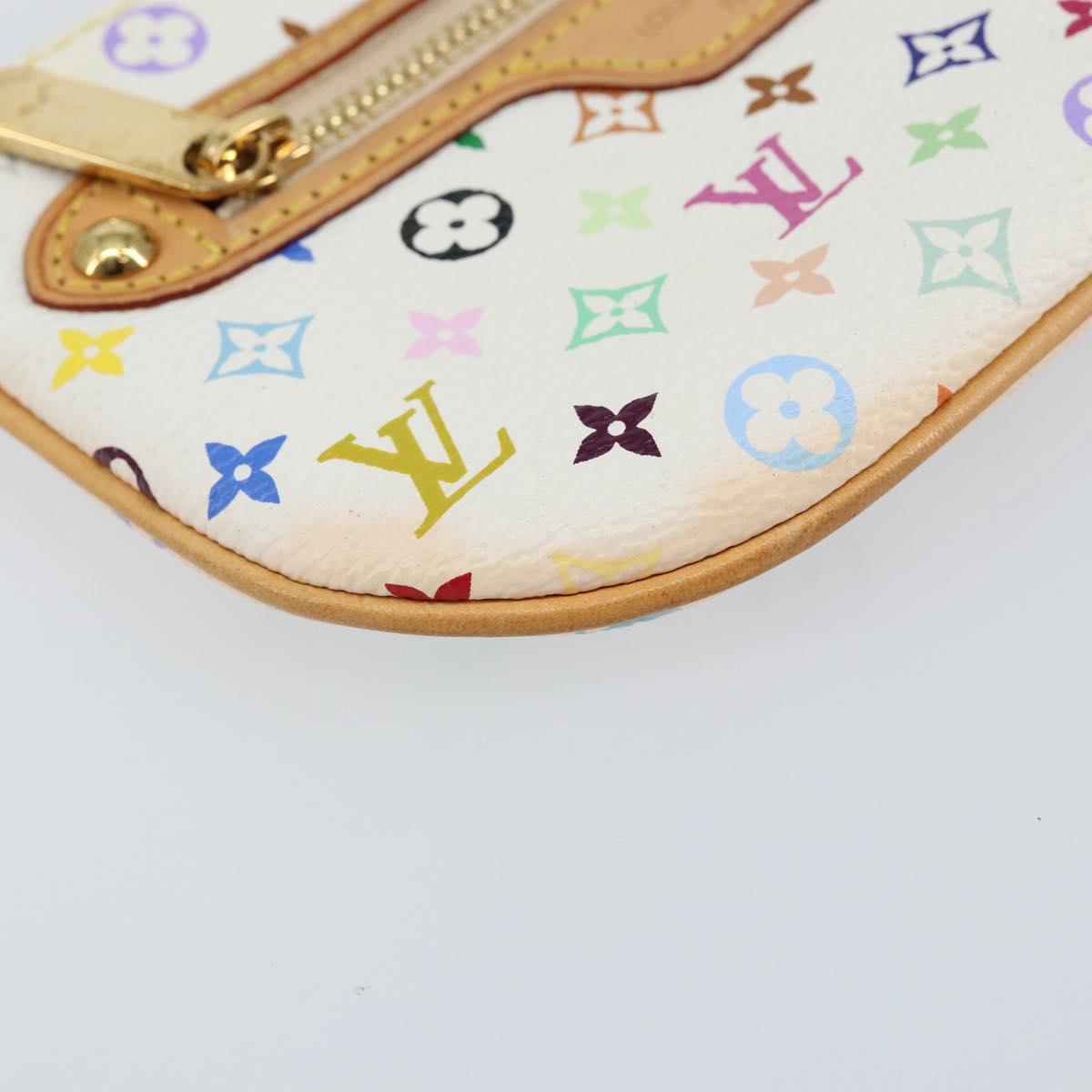 LOUIS VUITTON Monogram Multicolor Pochette MM Pouch White M60028 LV Auth gh1170V
