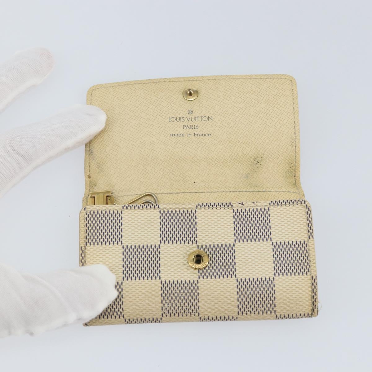 LOUIS VUITTON Damier Azur Multicles 6 Key Case N61745 LV Auth gh1172