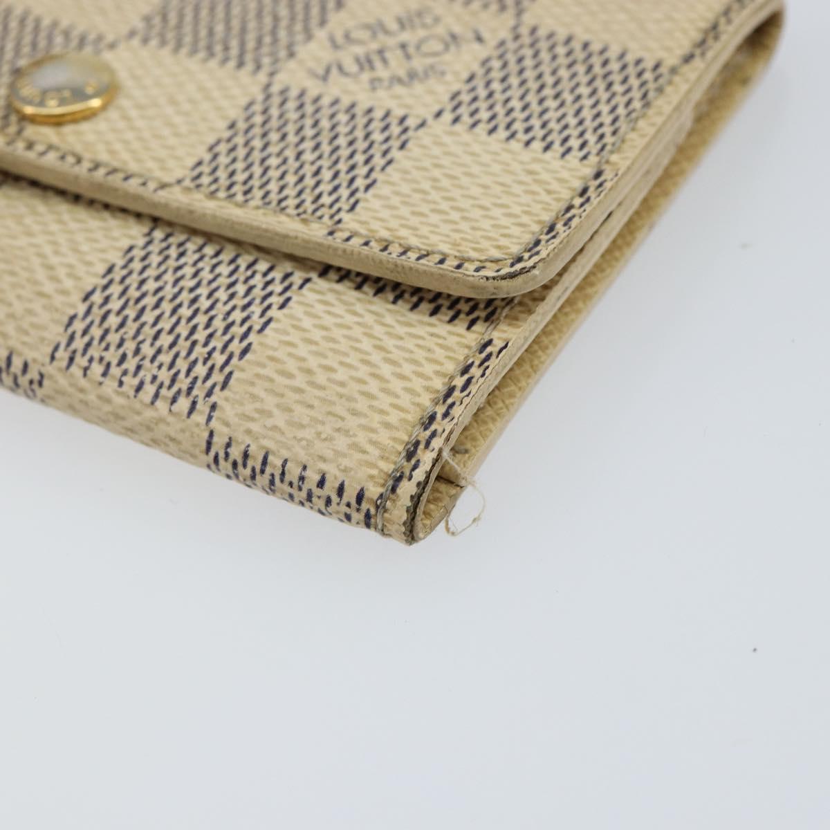 LOUIS VUITTON Damier Azur Multicles 6 Key Case N61745 LV Auth gh1172