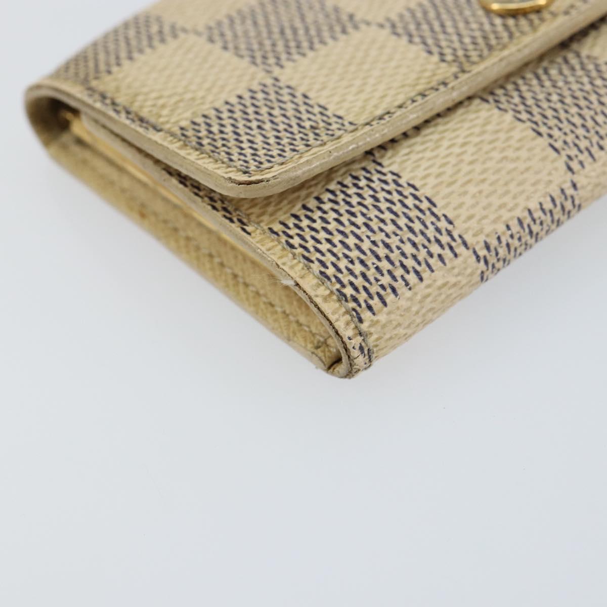 LOUIS VUITTON Damier Azur Multicles 6 Key Case N61745 LV Auth gh1172