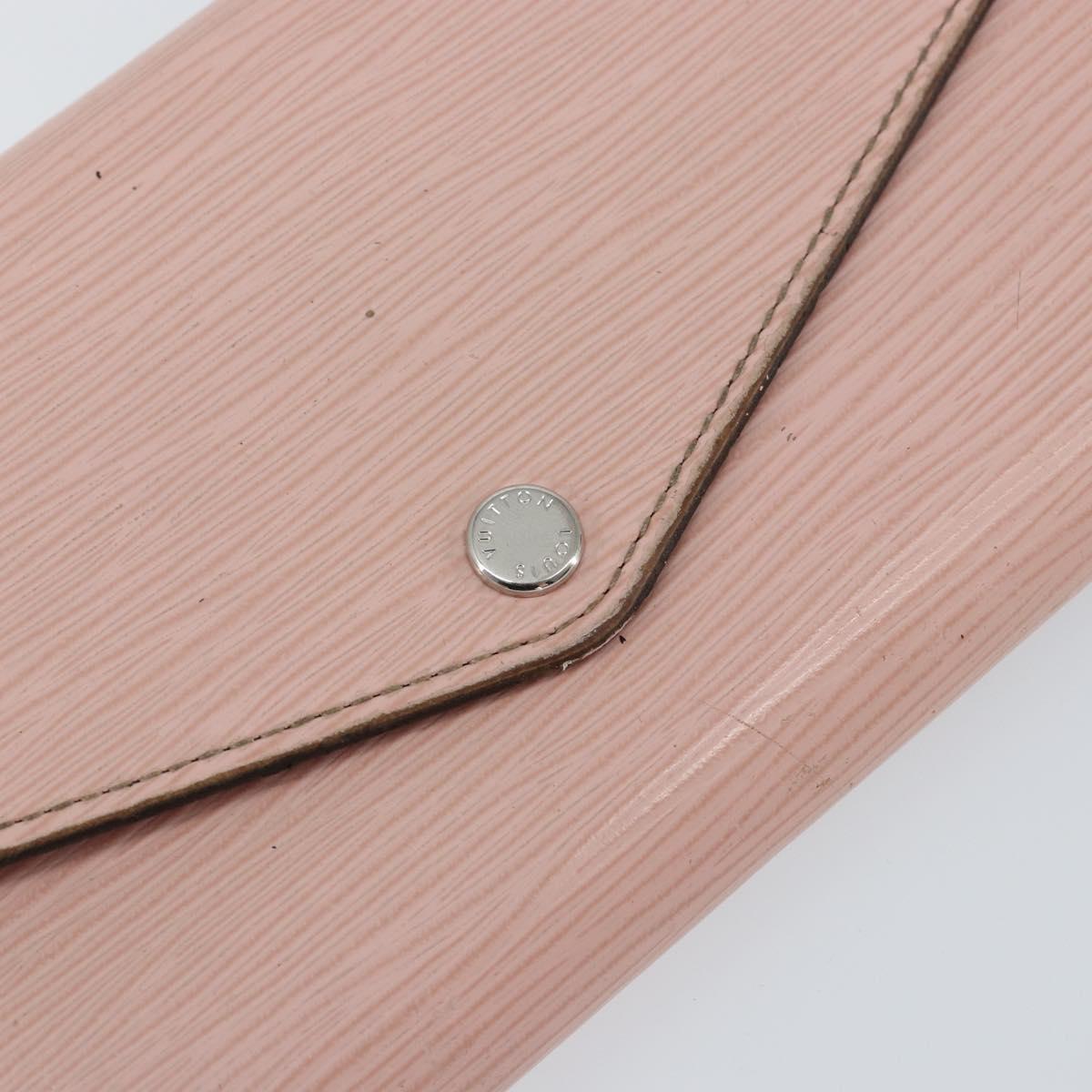 LOUIS VUITTON Epi Portefeuille Sarah Wallet Pink Rose Claire M60602 Auth gh1173