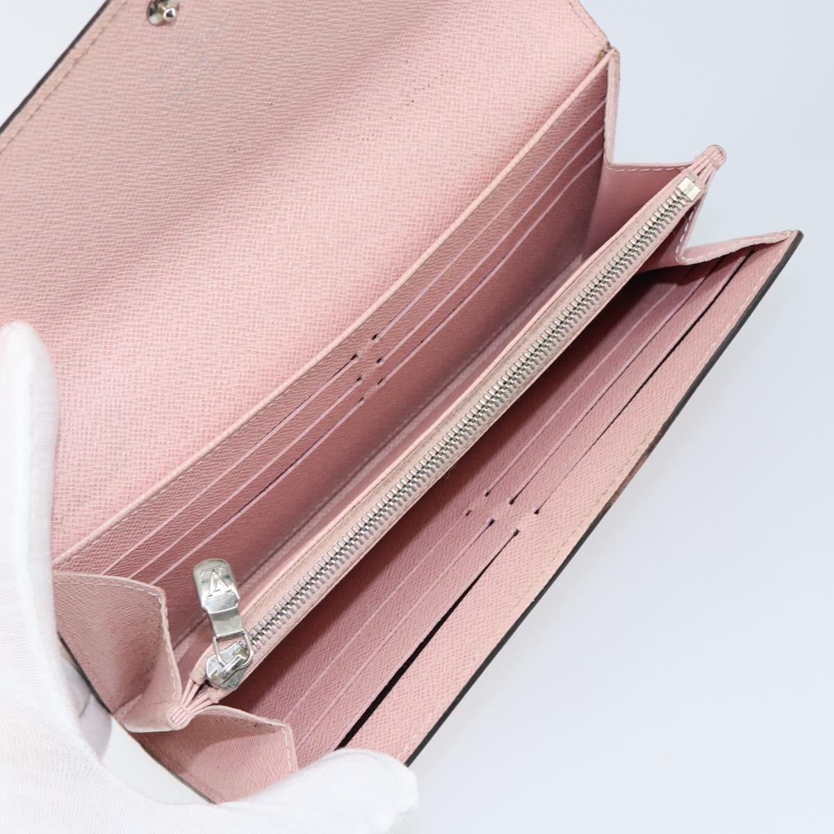 LOUIS VUITTON Epi Portefeuille Sarah Wallet Pink Rose Claire M60602 Auth gh1173