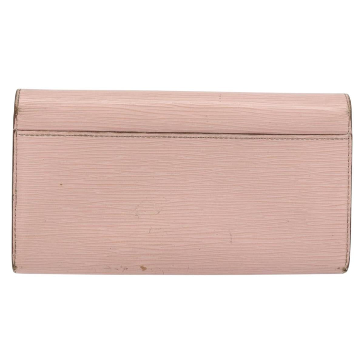 LOUIS VUITTON Epi Portefeuille Sarah Wallet Pink Rose Claire M60602 Auth gh1173
