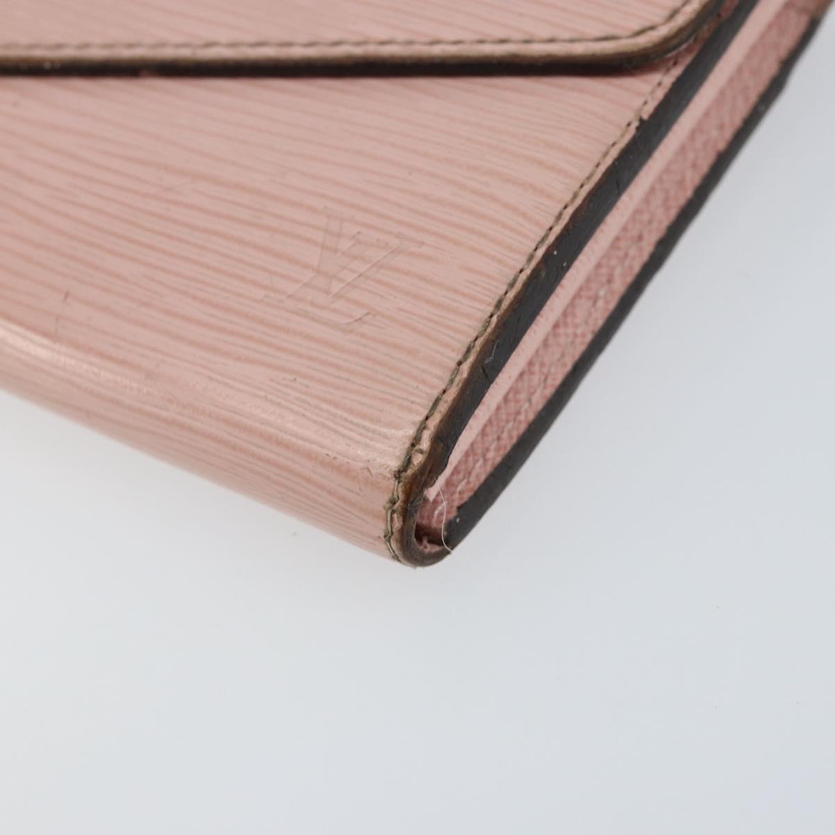 LOUIS VUITTON Epi Portefeuille Sarah Wallet Pink Rose Claire M60602 Auth gh1173