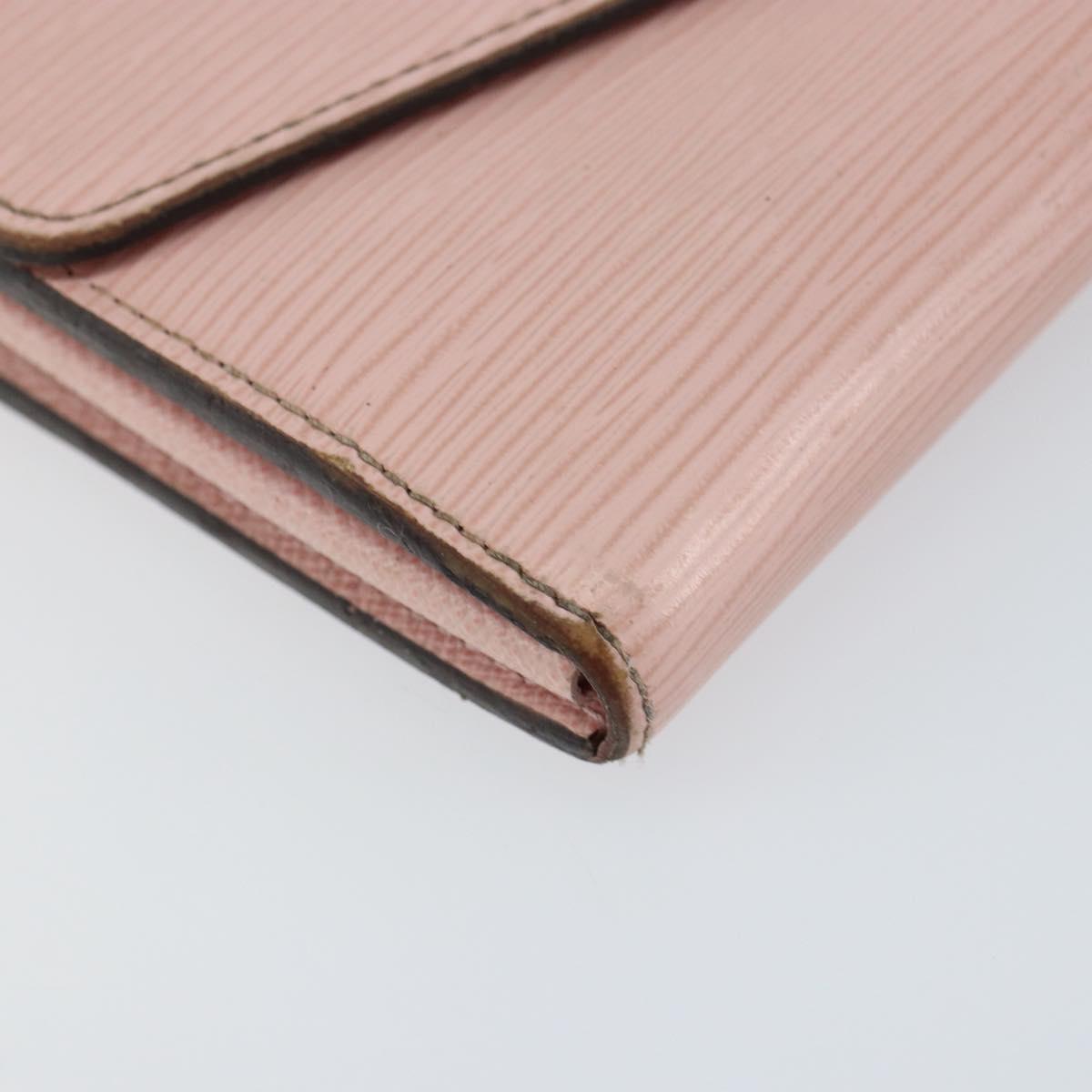 LOUIS VUITTON Epi Portefeuille Sarah Wallet Pink Rose Claire M60602 Auth gh1173