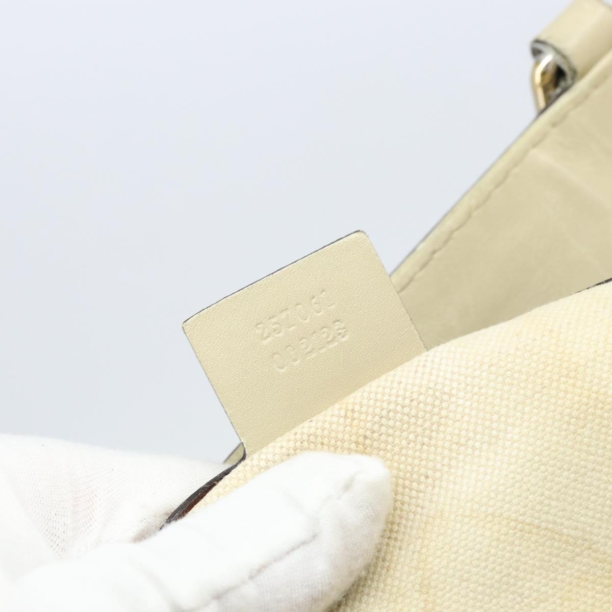 GUCCI GG Canvas Web Sherry Line Tote Bag Beige Gold 257061 Auth gh1178