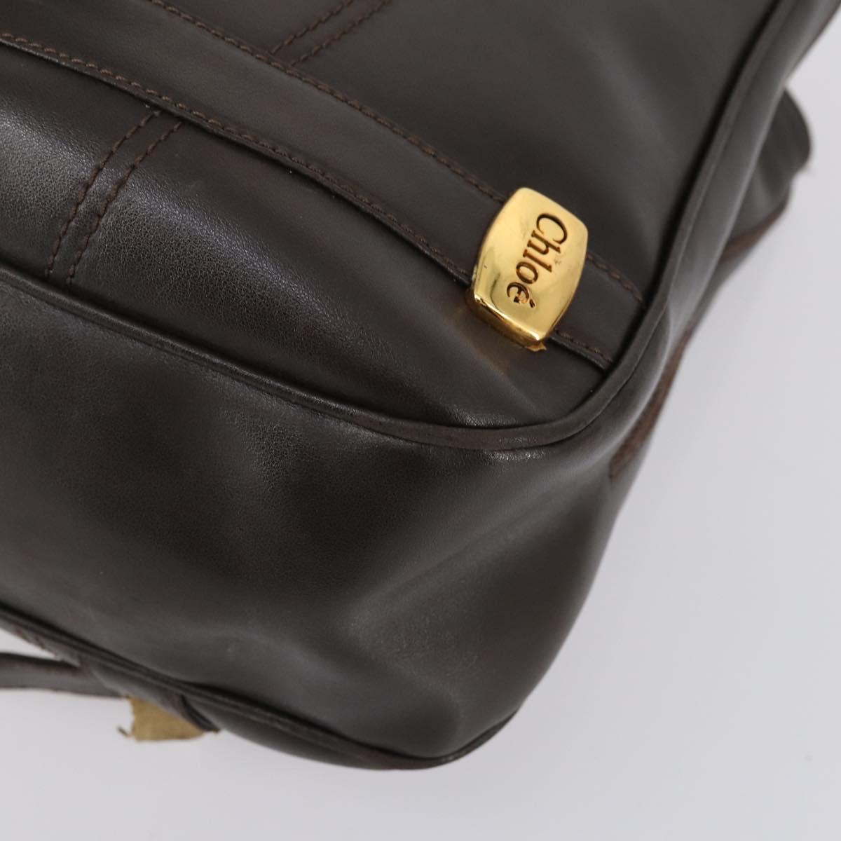 Chloe HUNTING WORLD Bag Leather 2 Set Navy Brown Auth gh1181