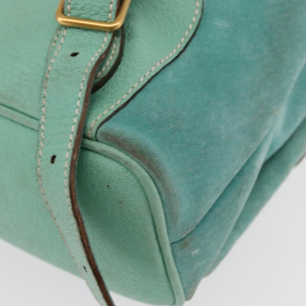 GUCCI Bamboo Backpack Suede Green Gold 003 2058 0016 Auth gh1191
