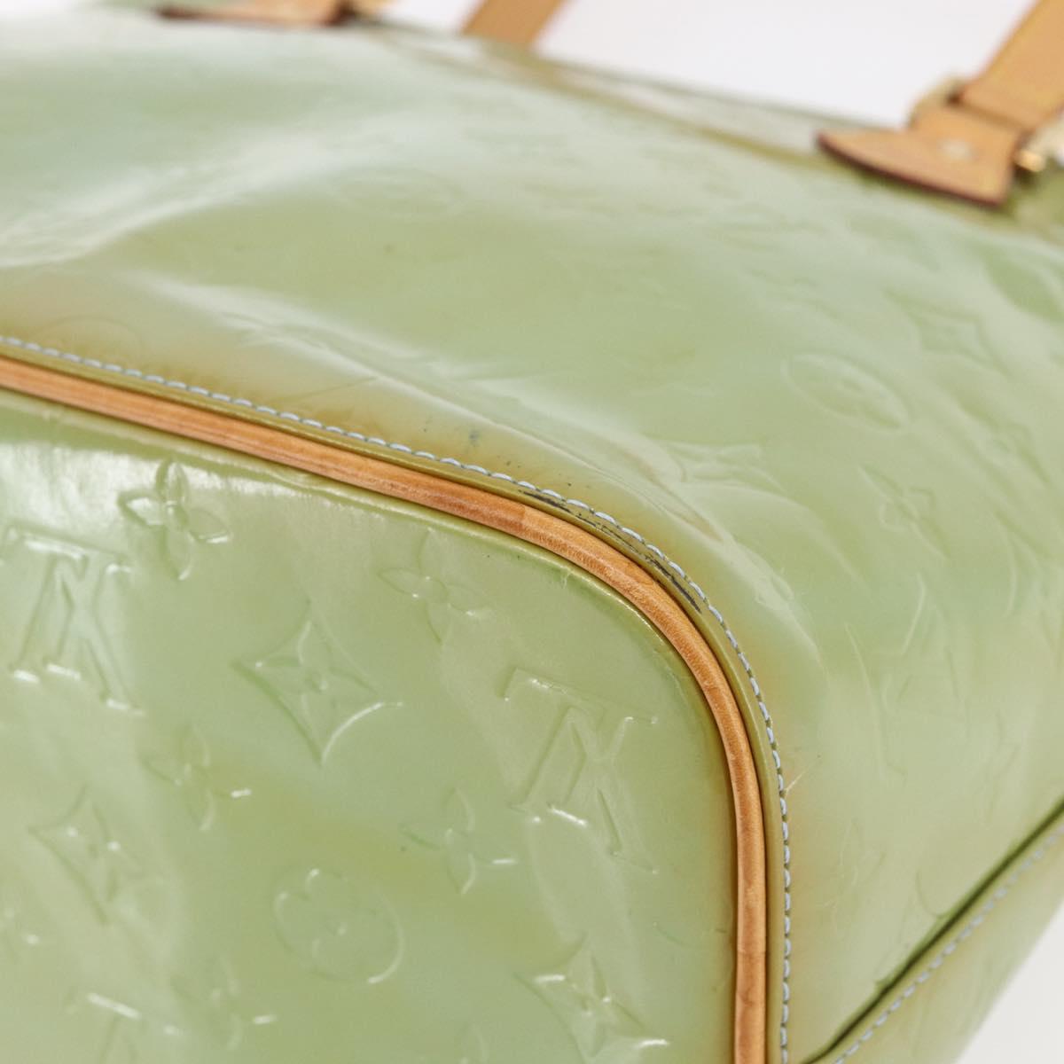 LOUIS VUITTON Monogram Vernis Houston Hand Bag Baby Blue M91005 LV Auth gh1194