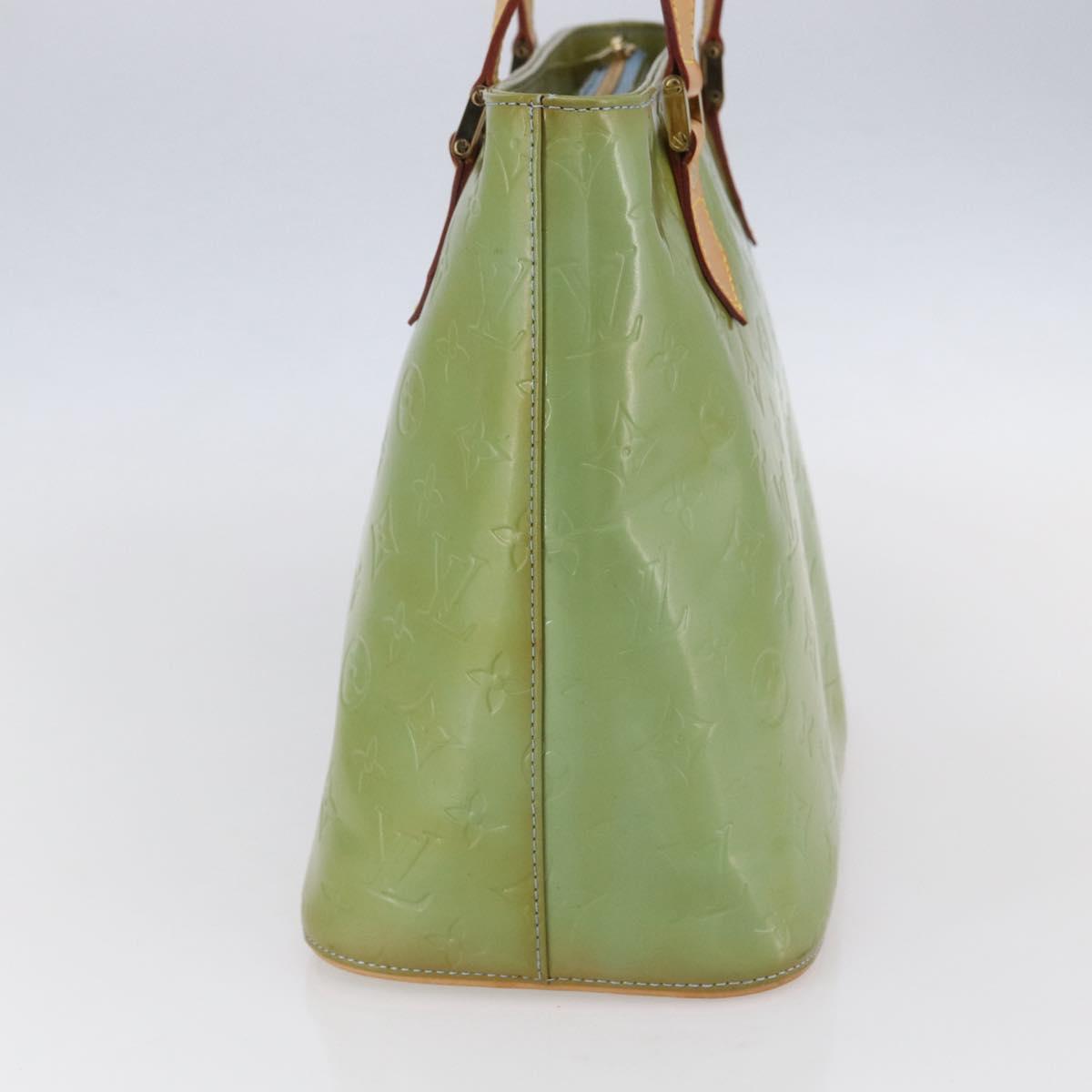 LOUIS VUITTON Monogram Vernis Houston Hand Bag Baby Blue M91005 LV Auth gh1194