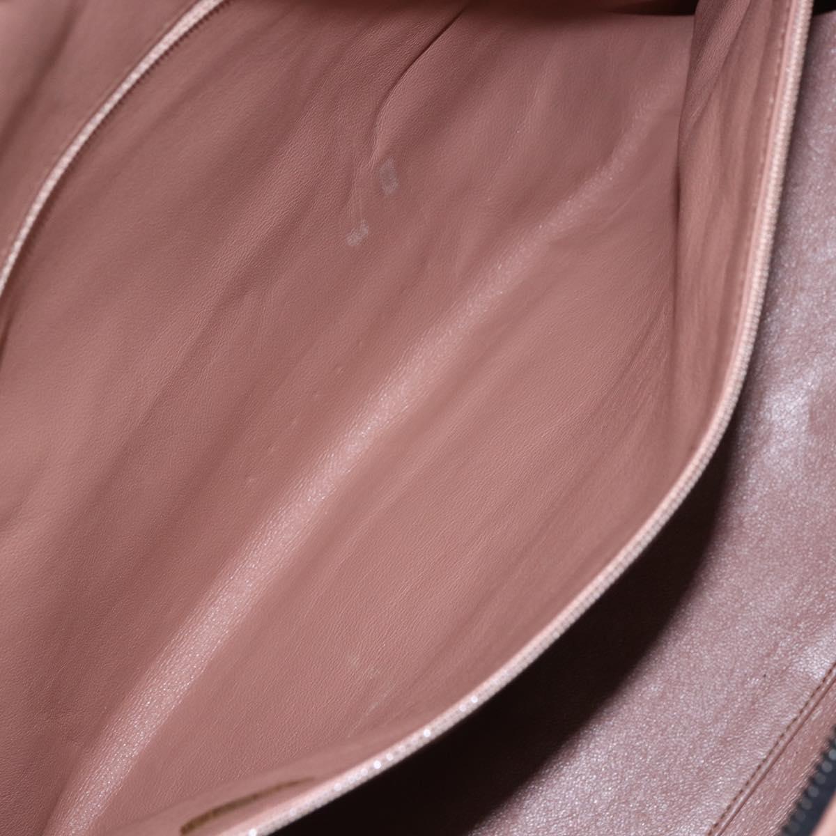 CHANEL Matelasse Boston Bag Caviar Skin Pink Silver CC Auth gh1196