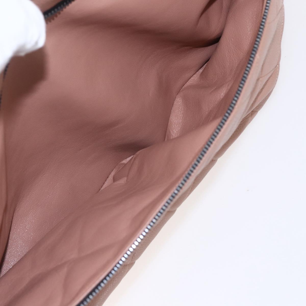 CHANEL Matelasse Boston Bag Caviar Skin Pink Silver CC Auth gh1196