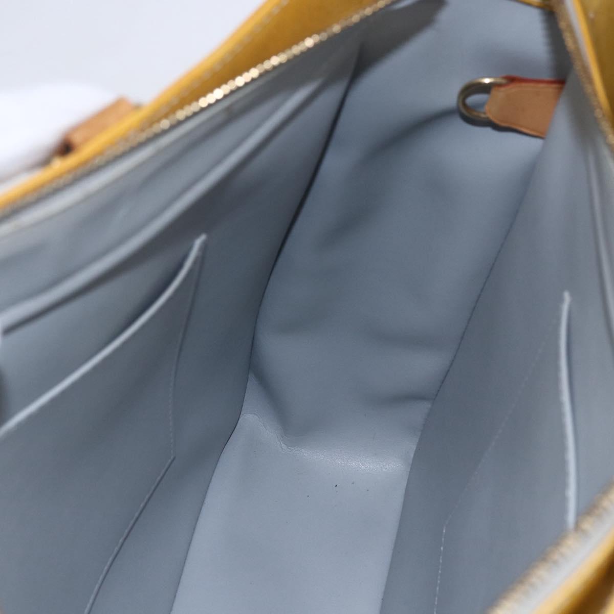 LOUIS VUITTON Monogram Vernis Columbus Tote Bag Gris M91028 LV Auth gh1198