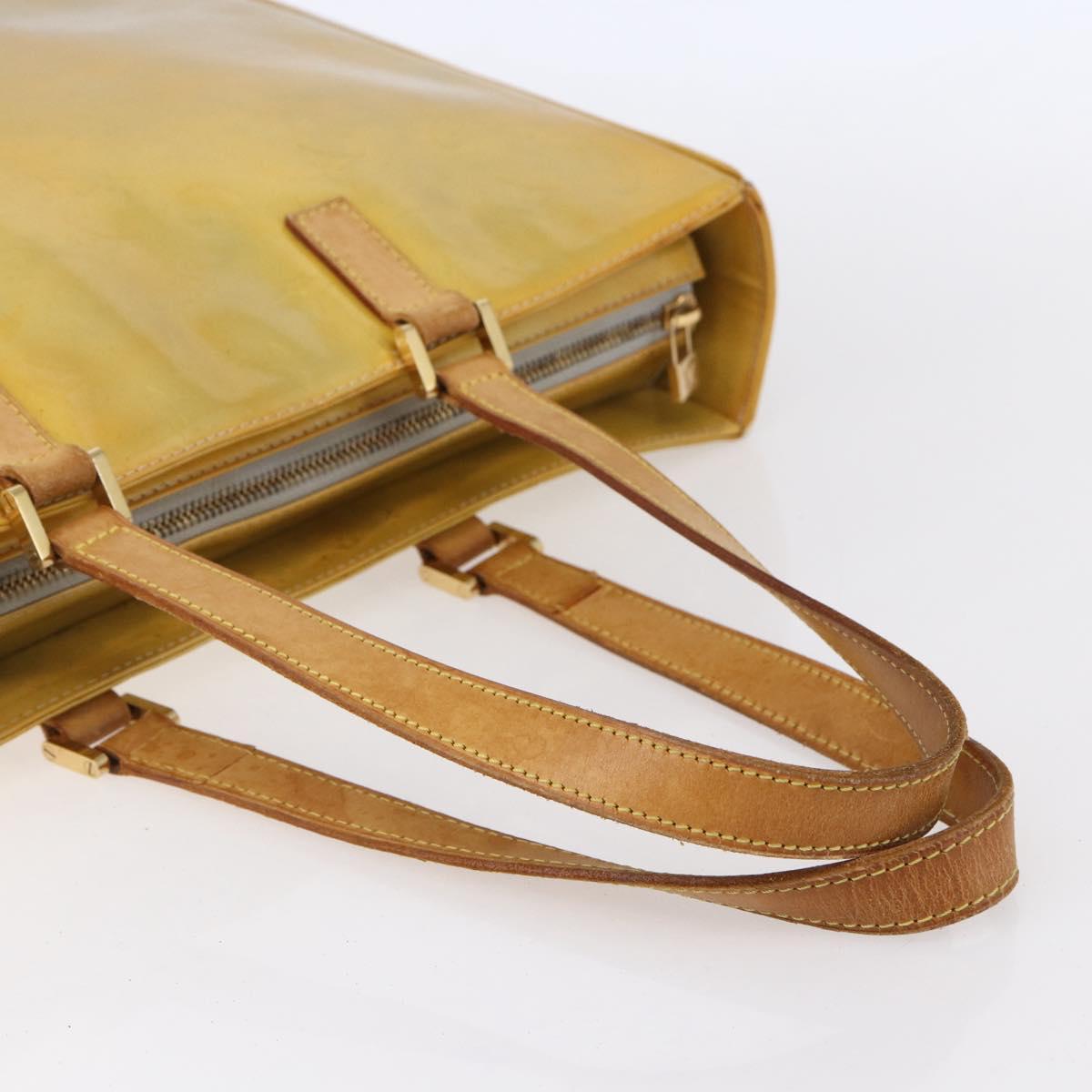 LOUIS VUITTON Monogram Vernis Columbus Tote Bag Gris M91028 LV Auth gh1198