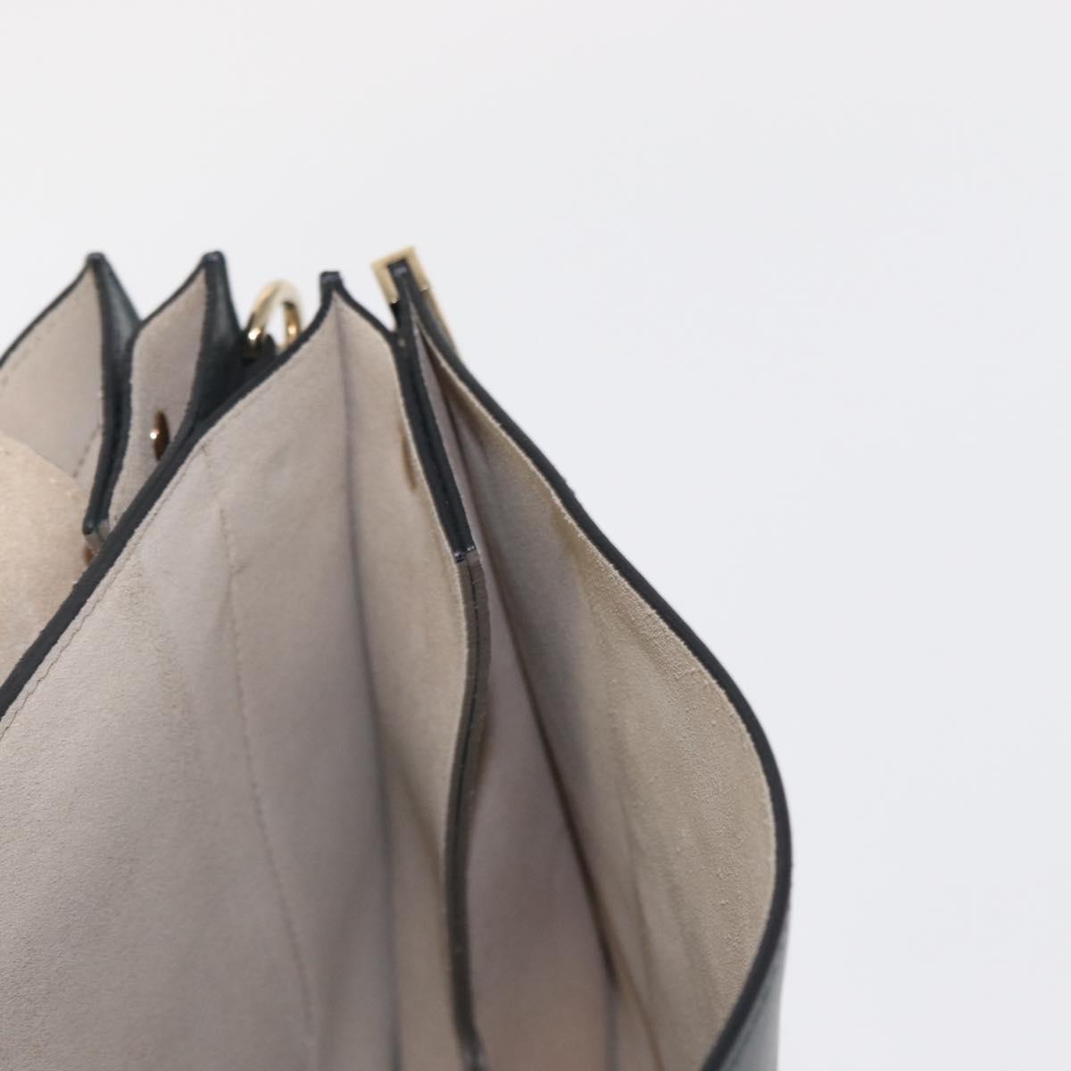 Chloe Fay Shoulder Bag Suede Leather Khaki Gold Auth gh1201