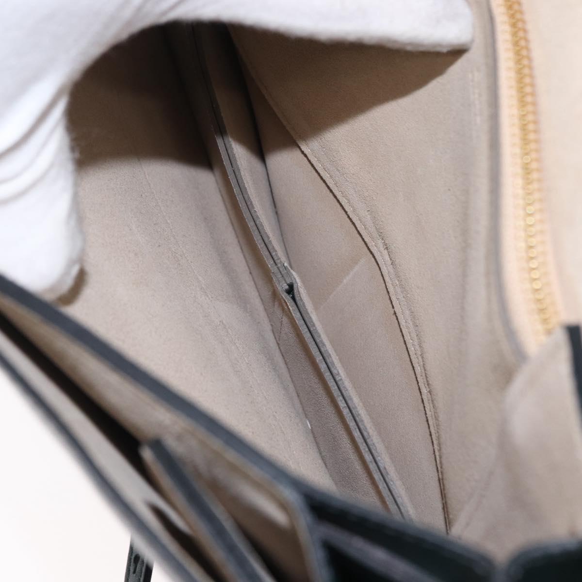 Chloe Fay Shoulder Bag Suede Leather Khaki Gold Auth gh1201