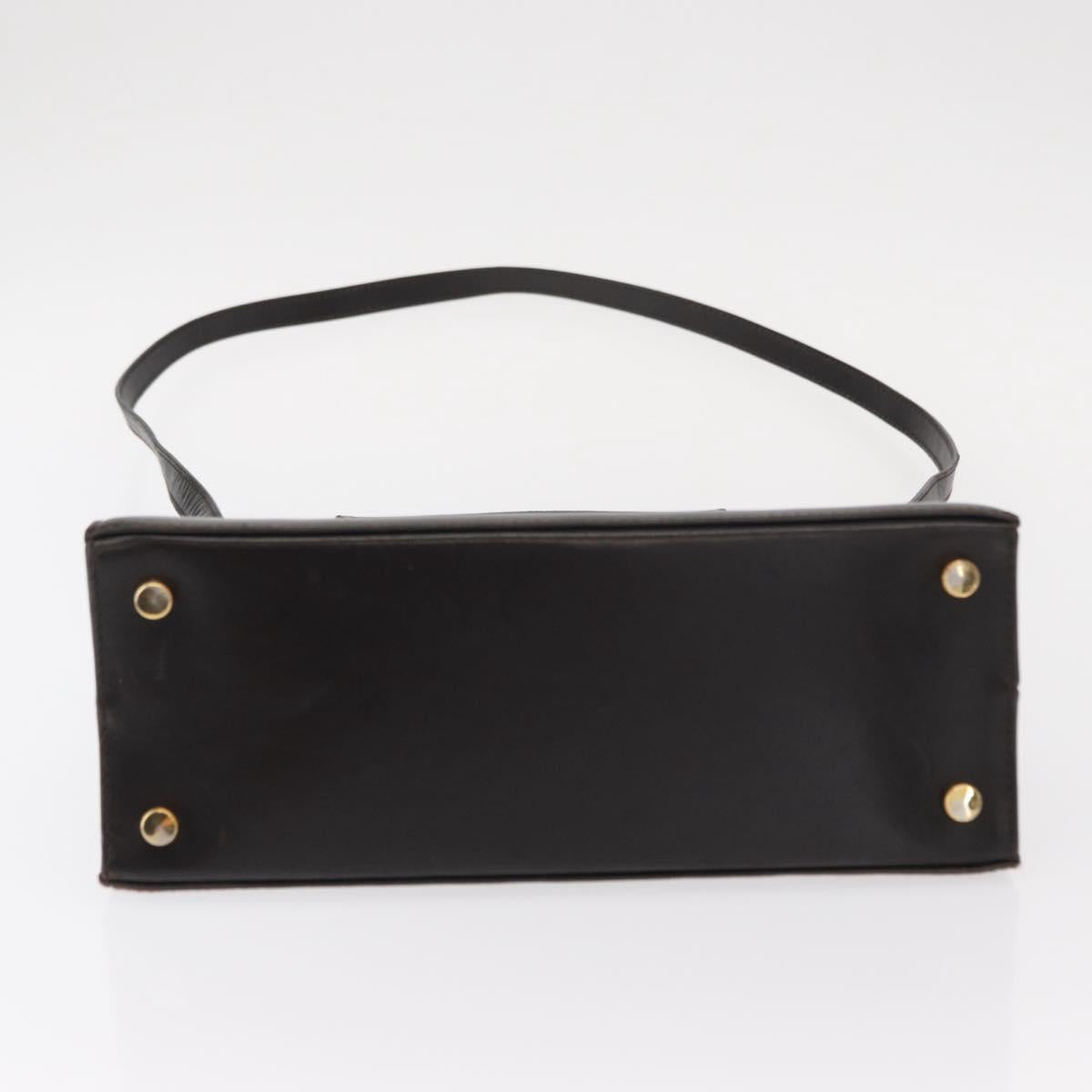 Salvatore Ferragamo Vala Hand Bag Leather 2way Brown Gold Auth gh1202