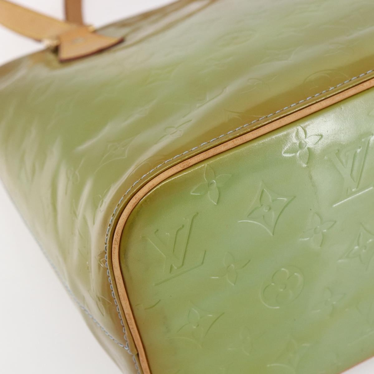 LOUIS VUITTON Monogram Vernis Houston Hand Bag Baby Blue M91005 LV Auth gh1213