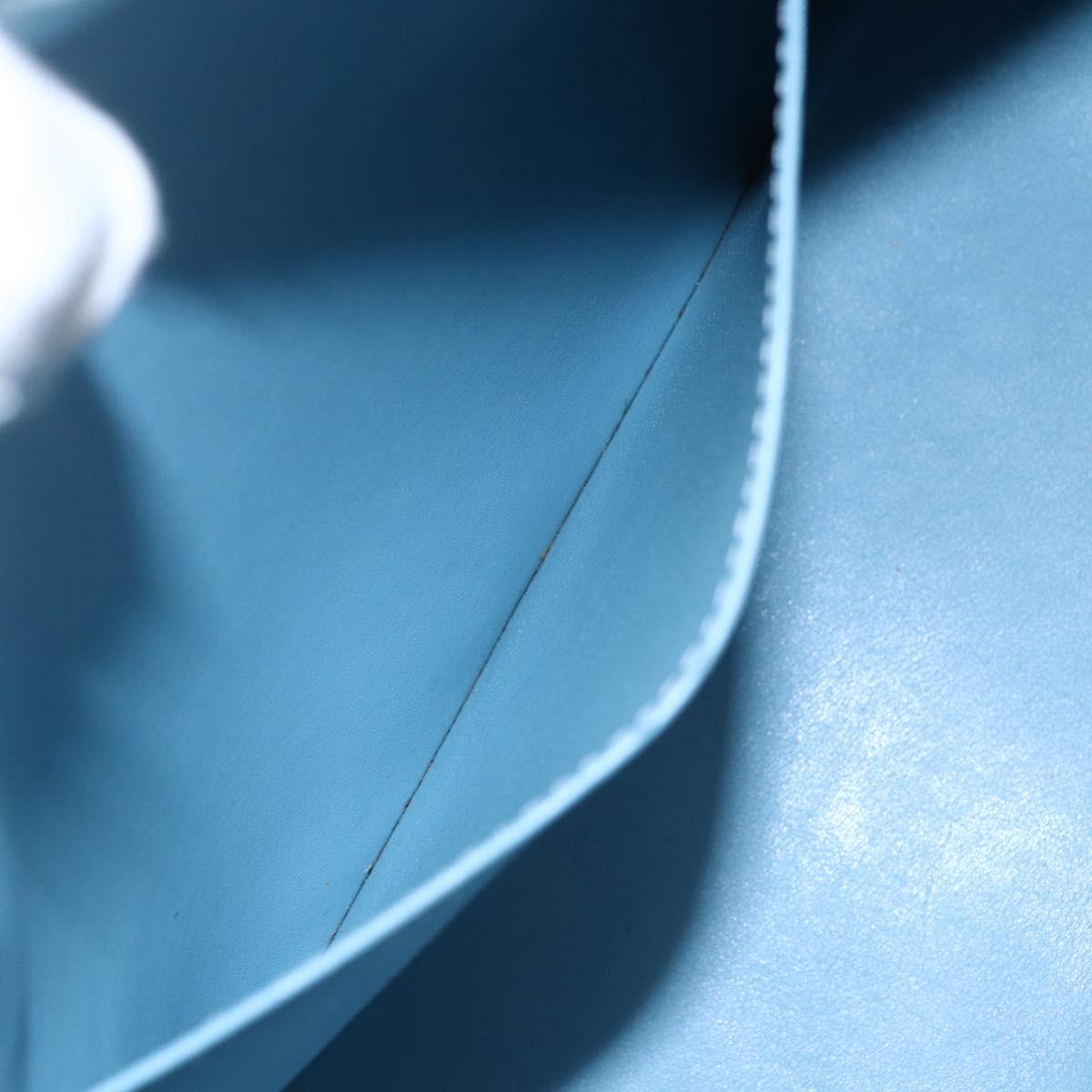 LOUIS VUITTON Monogram Vernis Houston Hand Bag Baby Blue M91005 LV Auth gh1213