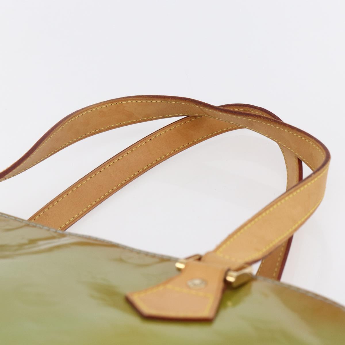 LOUIS VUITTON Monogram Vernis Houston Hand Bag Baby Blue M91005 LV Auth gh1213