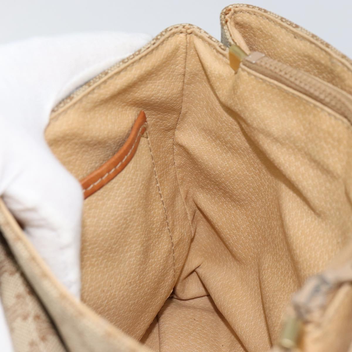 CELINE Macadam Canvas Hand Bag PVC Beige Gold Auth gh1223