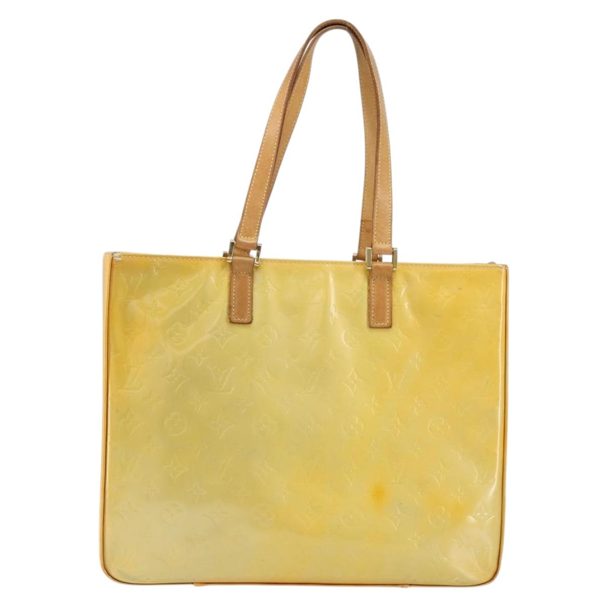 LOUIS VUITTON Monogram Vernis Columbus Tote Bag Gris M91028 LV Auth gh1229