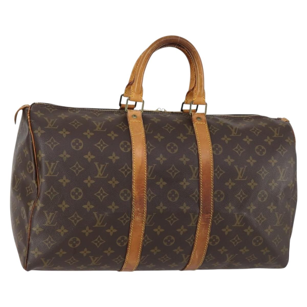 LOUIS VUITTON Monogram Keepall 45 Boston Bag M41428 LV Auth gh1230