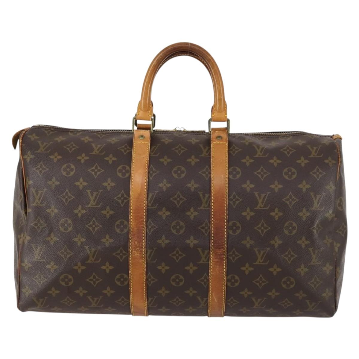 LOUIS VUITTON Monogram Keepall 45 Boston Bag M41428 LV Auth gh1230