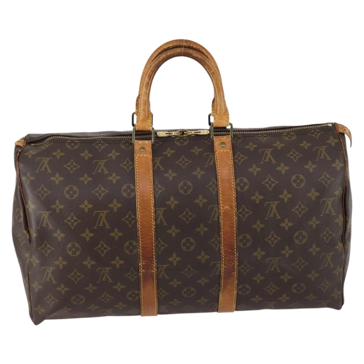 LOUIS VUITTON Monogram Keepall 45 Boston Bag M41428 LV Auth gh1230