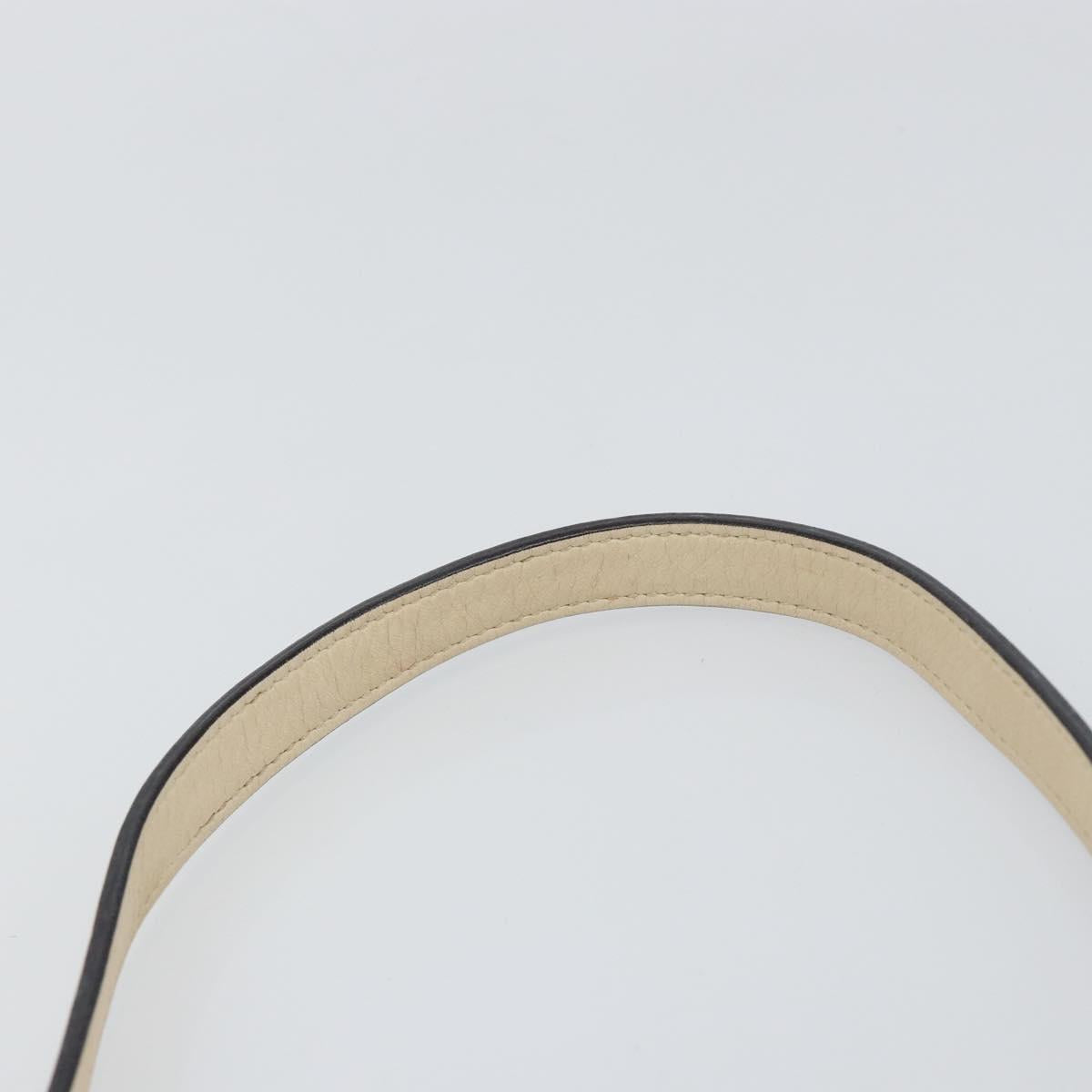 GUCCI GG Marmont Mini Camera Bag Leather White Gold 448065 Auth gh1235