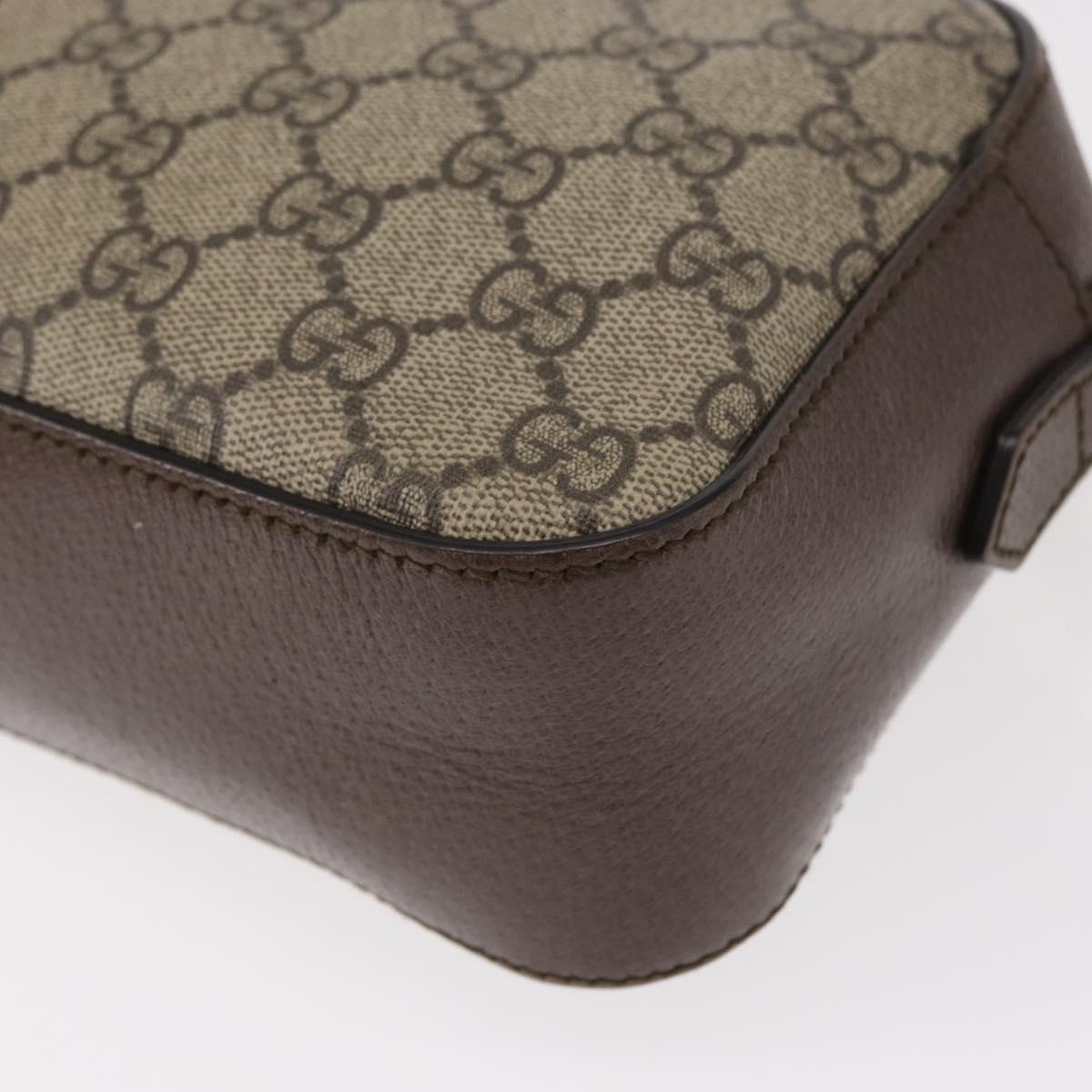 GUCCI GG Supreme Web Sherry Line Messenger Bag Neo Vintage PVC Beige Auth gh1236