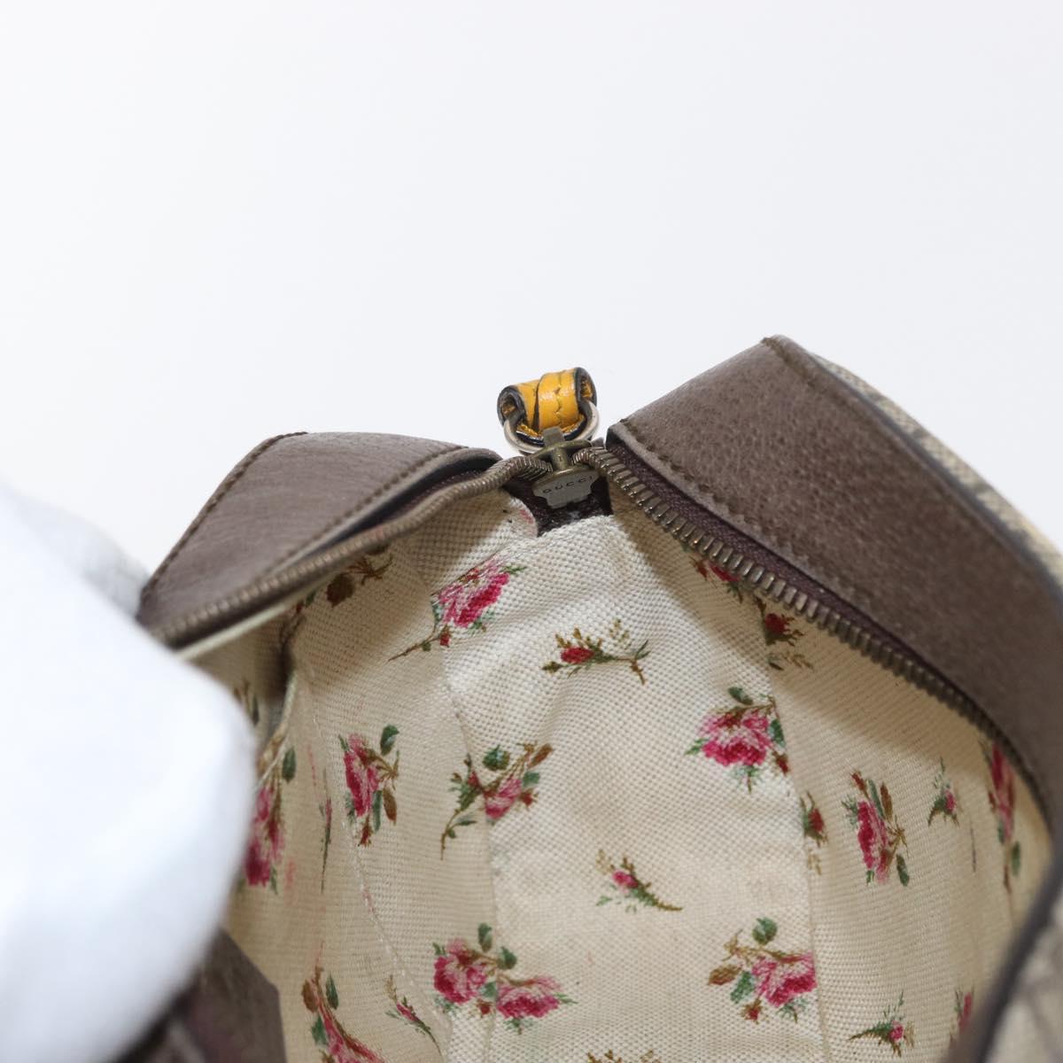 GUCCI GG Supreme Web Sherry Line Messenger Bag Neo Vintage PVC Beige Auth gh1236