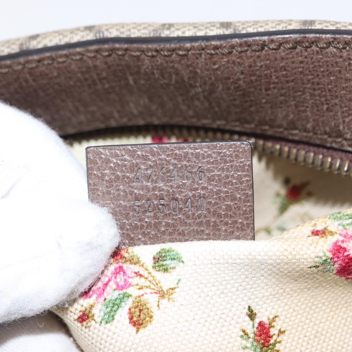 GUCCI GG Supreme Web Sherry Line Messenger Bag Neo Vintage PVC Beige Auth gh1236