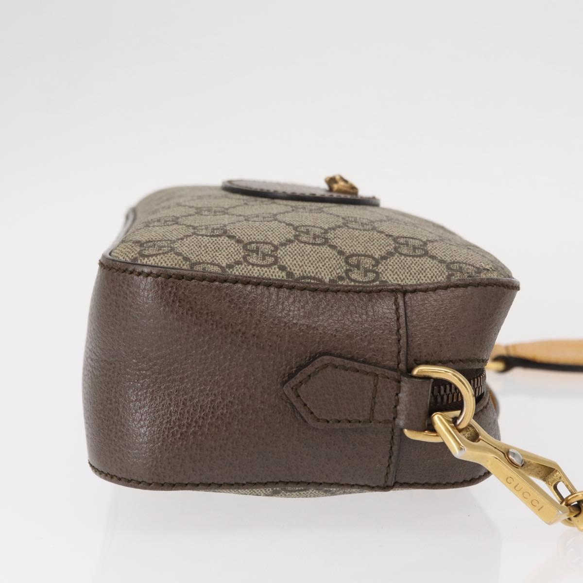 GUCCI GG Supreme Web Sherry Line Messenger Bag Neo Vintage PVC Beige Auth gh1236