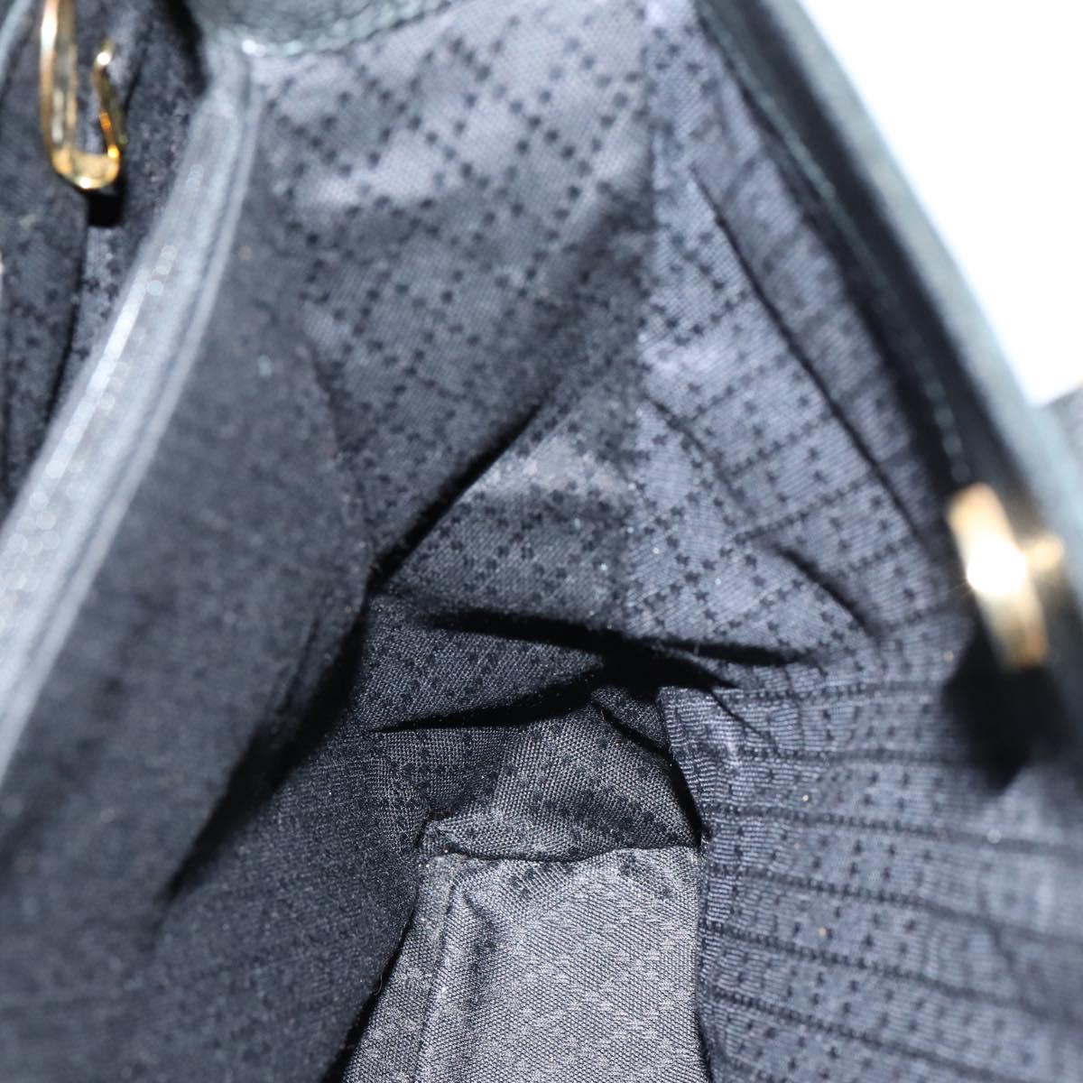 GUCCI Bamboo Hand Bag Suede 2way Black Gold 002 123 0322 Auth gh1242