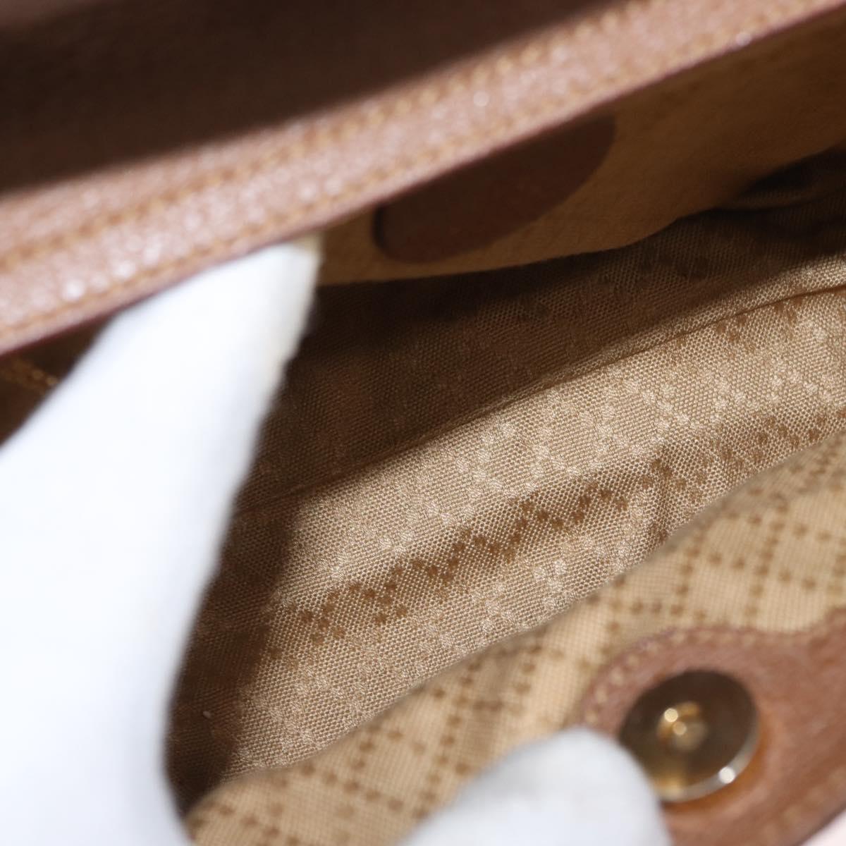GUCCI Bamboo Hand Bag Suede Brown Gold 000 122 0316 Auth gh1243