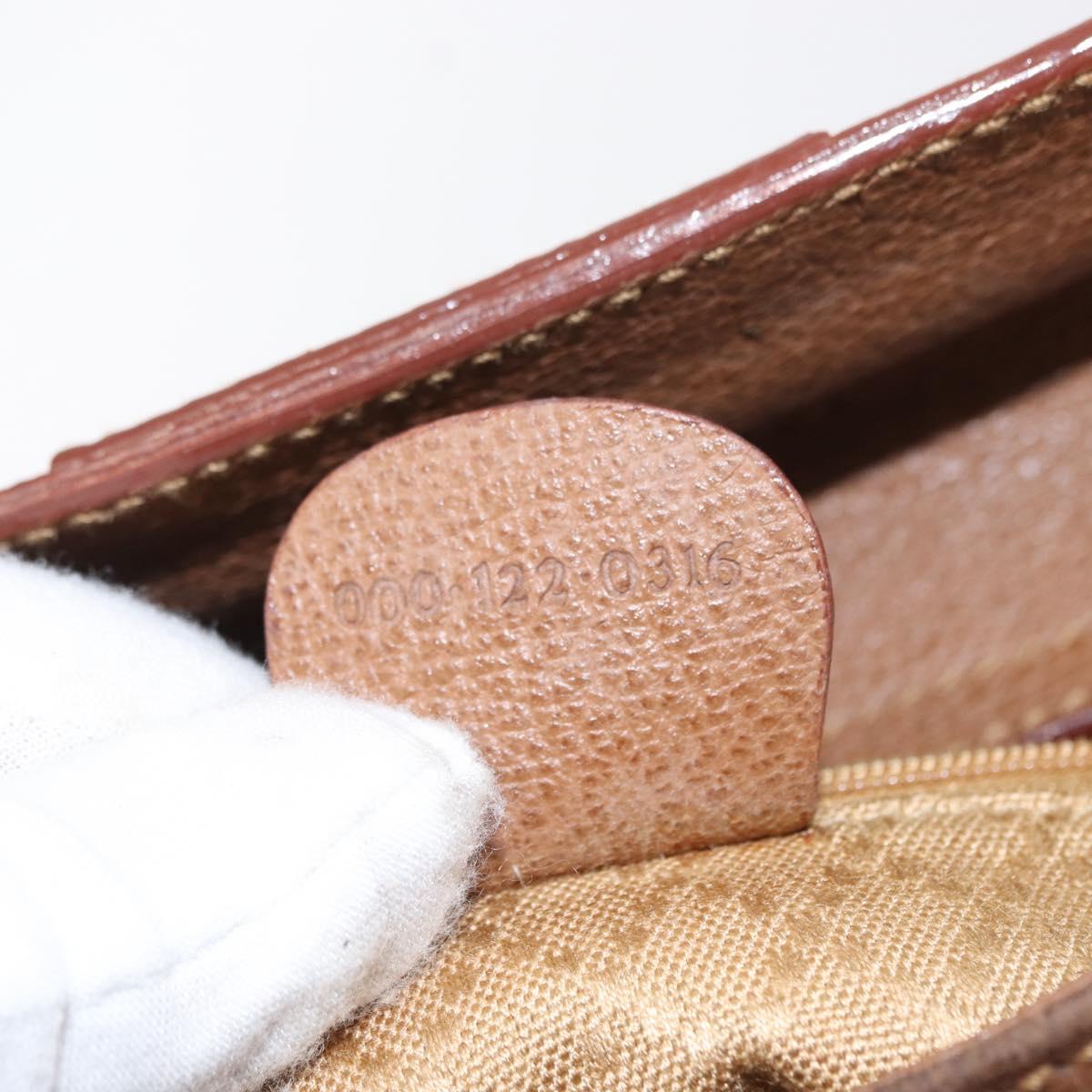 GUCCI Bamboo Hand Bag Suede Brown Gold 000 122 0316 Auth gh1243