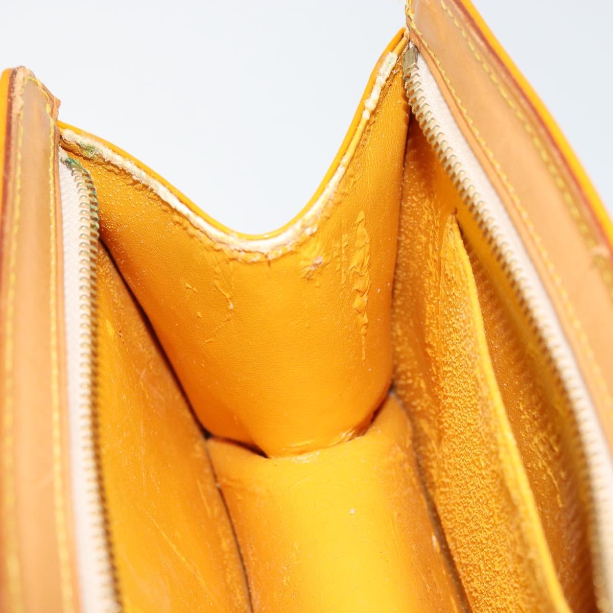 LOUIS VUITTON Monogram Vernis Mini Forsythe Hand Bag Jaune M91114 LV Auth gh1254