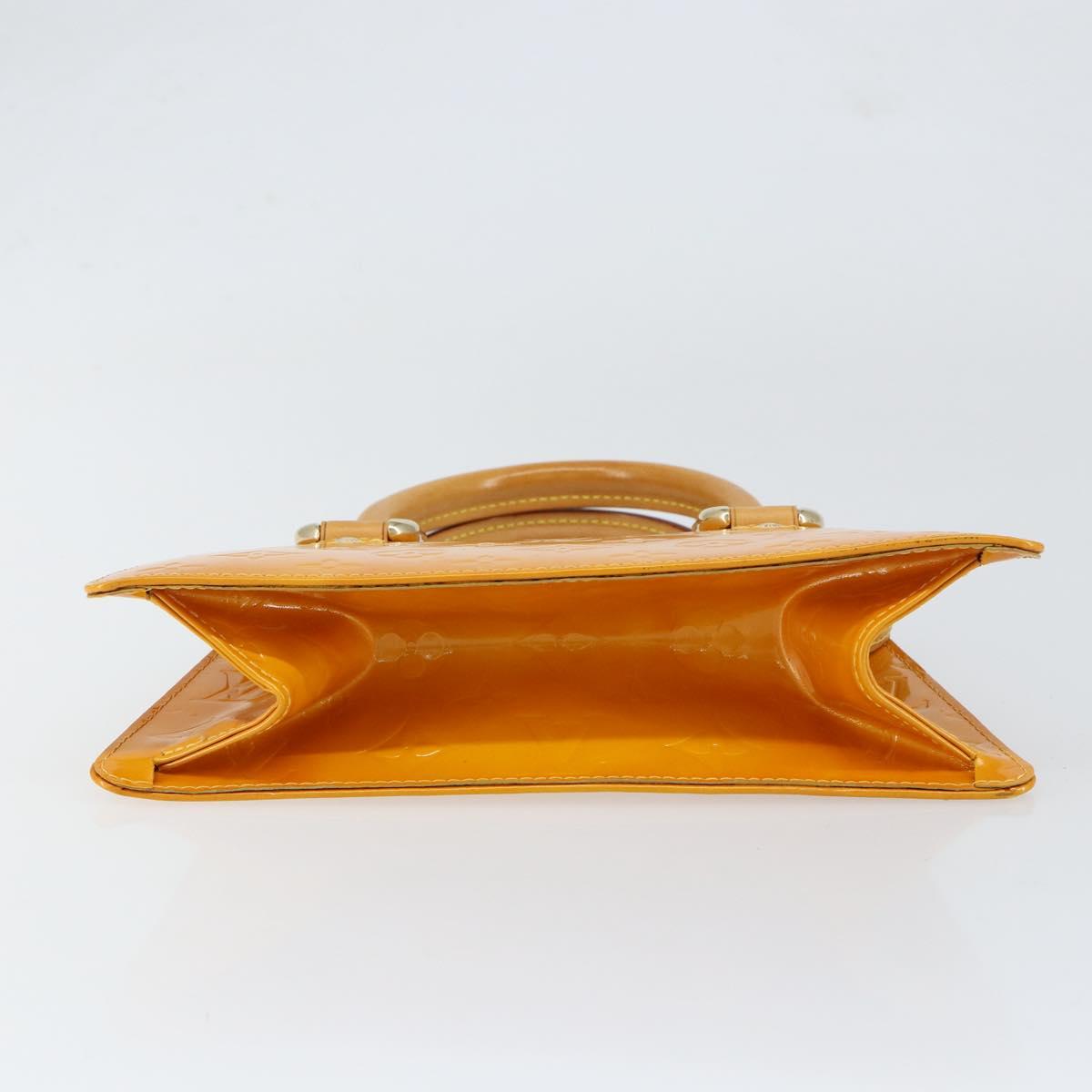 LOUIS VUITTON Monogram Vernis Mini Forsythe Hand Bag Jaune M91114 LV Auth gh1254